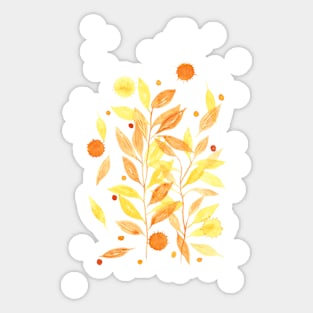 Peach and lemon plants Sticker